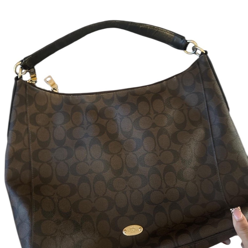 COACH Celeste Hobo Bag in Coated  Canvas Signature and Leather Trim - Picture 2 of 7